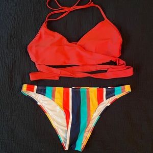 Aerie Wrap Bikini Top w/ Matching Bottoms